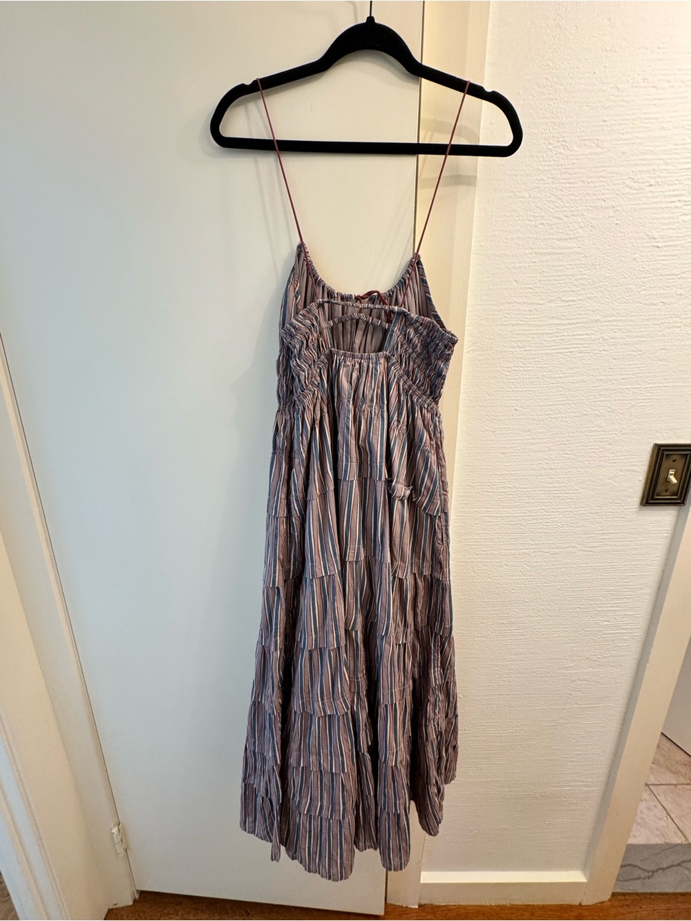 Free People Striped Spaghetti Strap Maxi Dress - Blue/purple - Picture 5 of 5